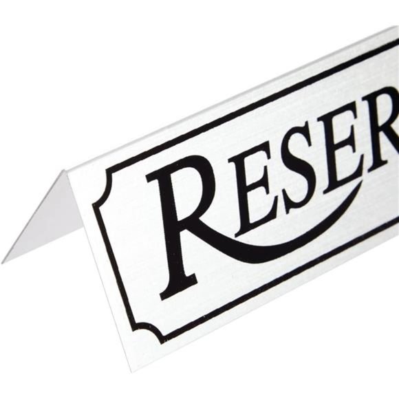 12-Pack Small Metal Reserved Table Signs for Restaurants, Dinner Parties - Picture 4 of 7